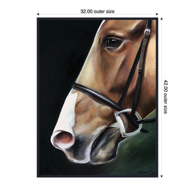 Chestnut Horse by Mary Sparrow Framed Canvas Wall Art Print
