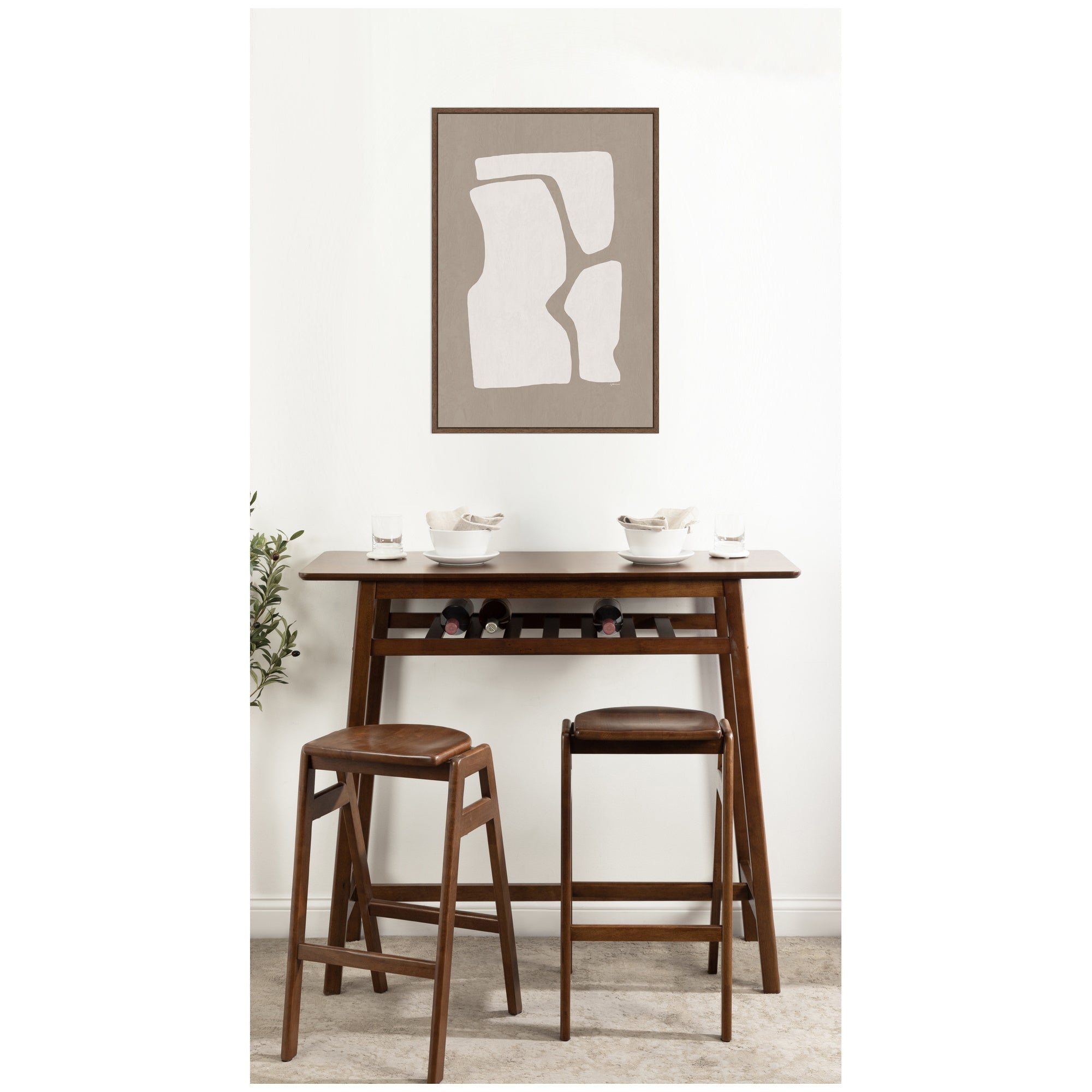 Organic Figures No.
2 by Gabrielly Guedes Framed Canvas Wall Art Print