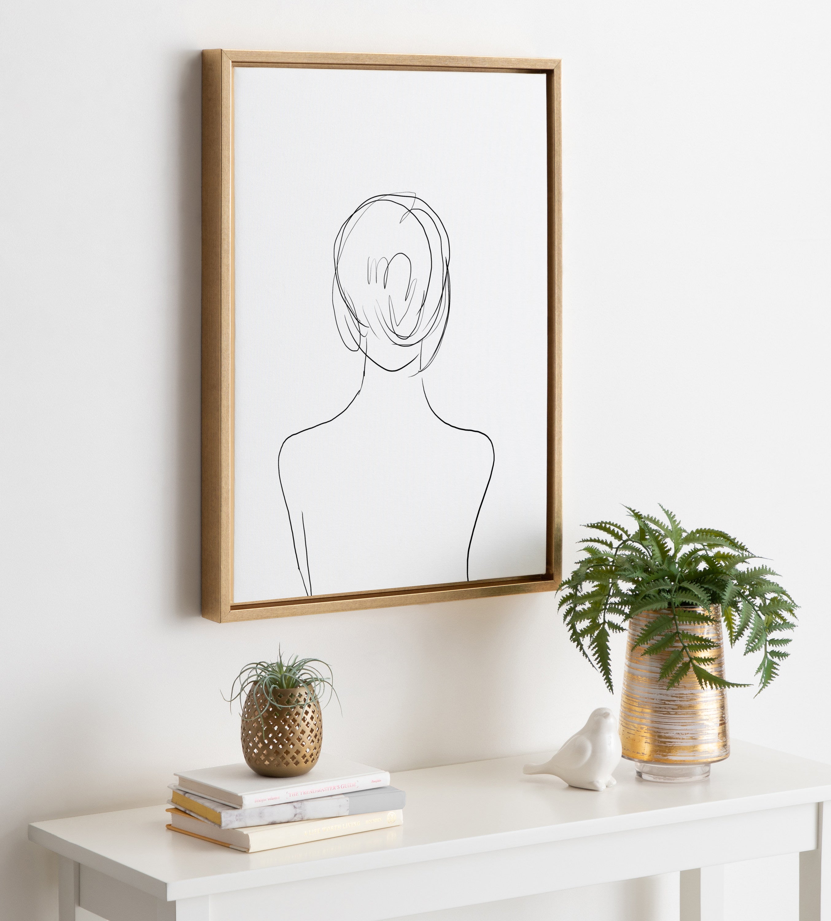 Sylvie Minimalist Woman Framed Canvas by kateandlaurel - product image 18 for Resin Society