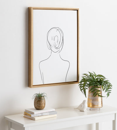 Sylvie Minimalist Woman Framed Canvas by kateandlaurel - product image 18 for Resin Society