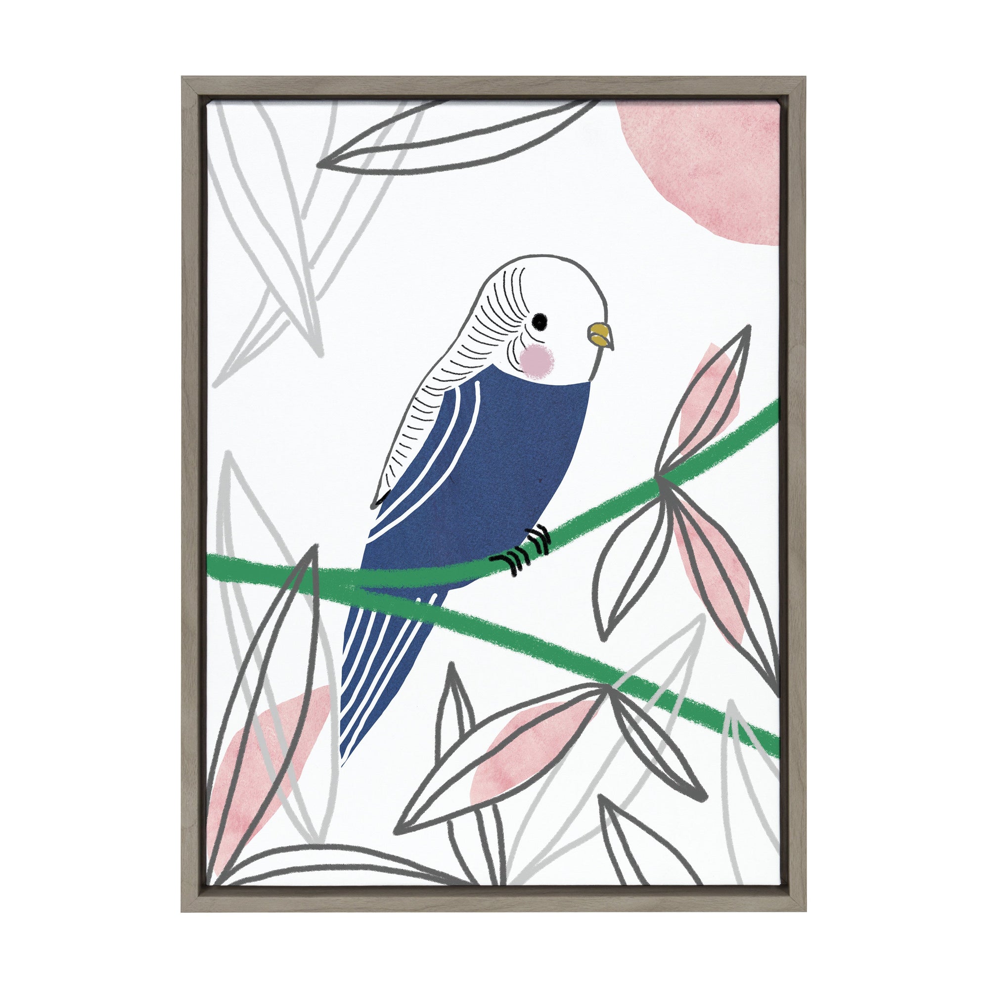 Sylvie Dreamy Parakeet Framed Canvas by kateandlaurel - product image 11 for Resin Society
