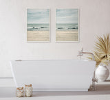 Sylvie Beach 2 Left and Right Framed Canvas by kateandlaurel - product image 5 for Resin Society