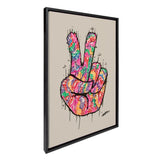 Sylvie Peace Sign Framed Canvas by kateandlaurel - product image 9 for Resin Society