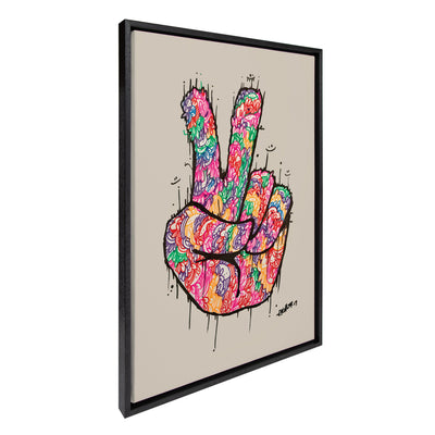 Sylvie Peace Sign Framed Canvas by kateandlaurel - product image 9 for Resin Society