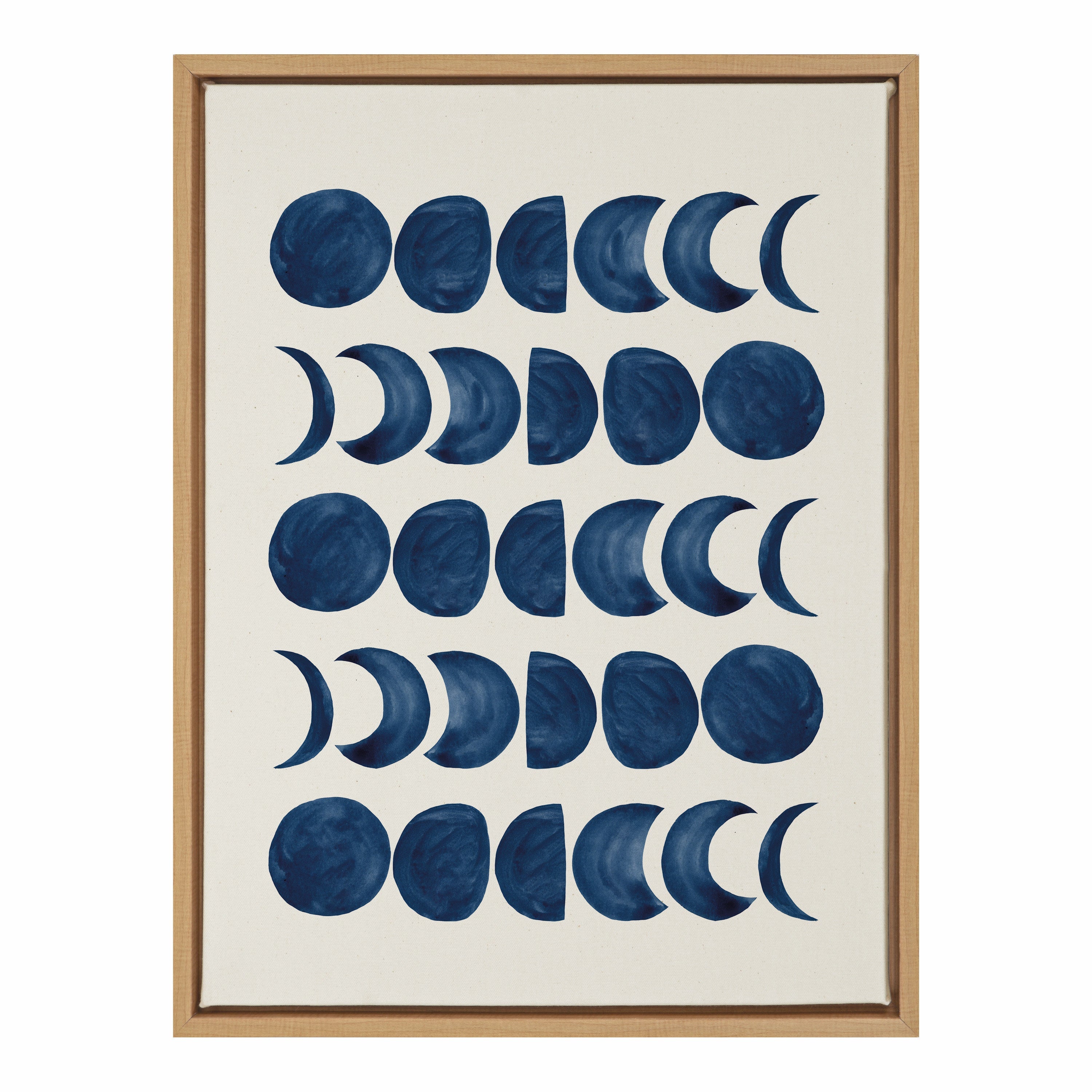 Sylvie Moon Phases Framed Canvas by kateandlaurel - main product image for Resin Society