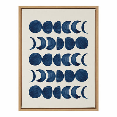 Sylvie Moon Phases Framed Canvas by kateandlaurel - main product image for Resin Society