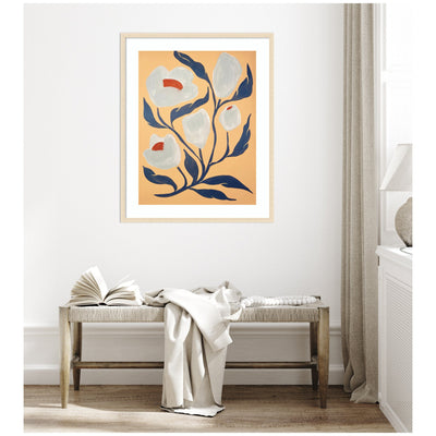 Framed Art Gray Flower by Emma Daisy