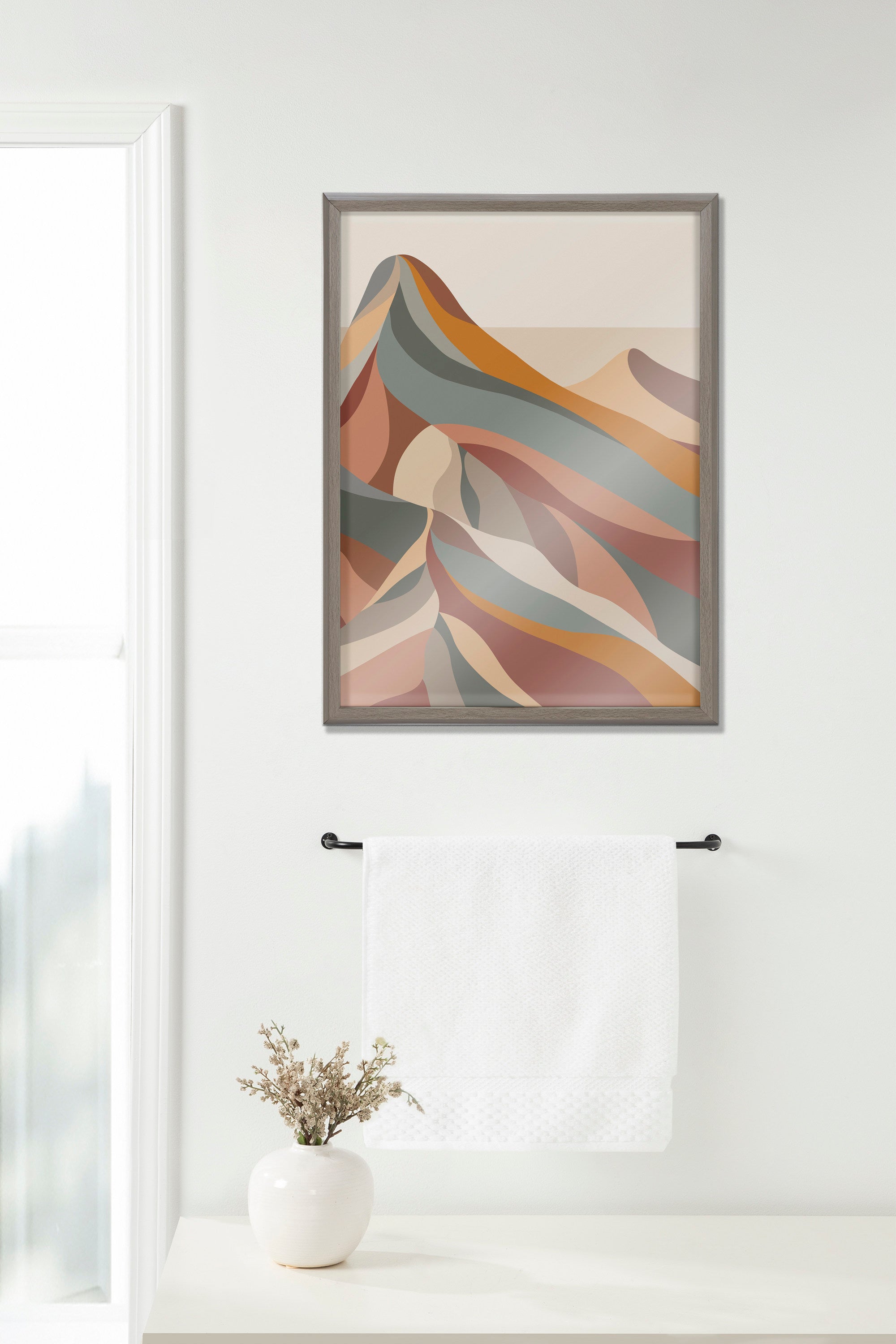 Blake MCM Mountains 1b Framed Printed Glass by kateandlaurel - product image 5 for Resin Society