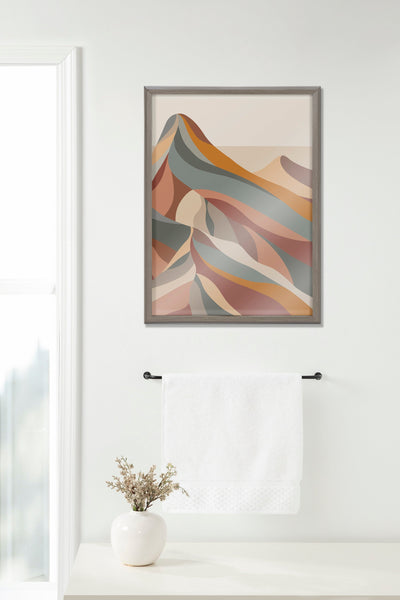 Blake MCM Mountains 1b Framed Printed Glass by kateandlaurel - product image 5 for Resin Society