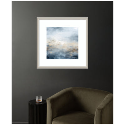 Tonal Abstract Oceanic Nautical Serenity Blue by The Creative Bunch Studio Framed Wall Art Print