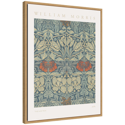 Sylvie Poster William Morris Tulip and Rose 1876 Framed Canvas by The Art Institute of Chicago