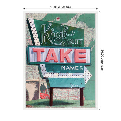 Kick Butt Take Names by Krista V.
Allenstein Framed Canvas Wall Art Print