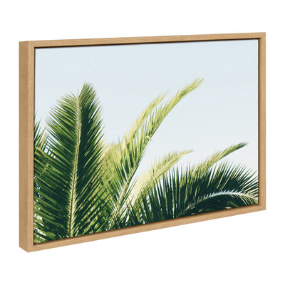 Sylvie Tropical Palm Under Blue Sky Framed Canvas by kateandlaurel - product image 8 for Resin Society