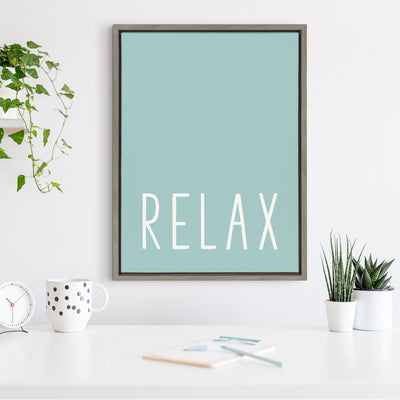 Sylvie Relax in Pale Teal Framed Canvas by kateandlaurel - product image 7 for Resin Society