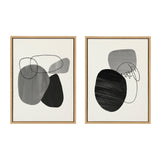Sylvie 863 Abstract Rocks and 864 On The Rocks Framed Canvas Set by kateandlaurel - product image 11 for Resin Society