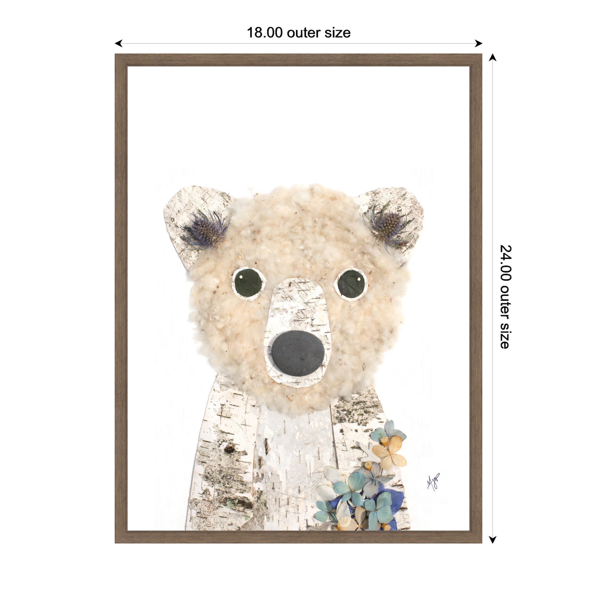 Polar Bear by Madeline Jeppesen Framed Canvas Wall Art Print