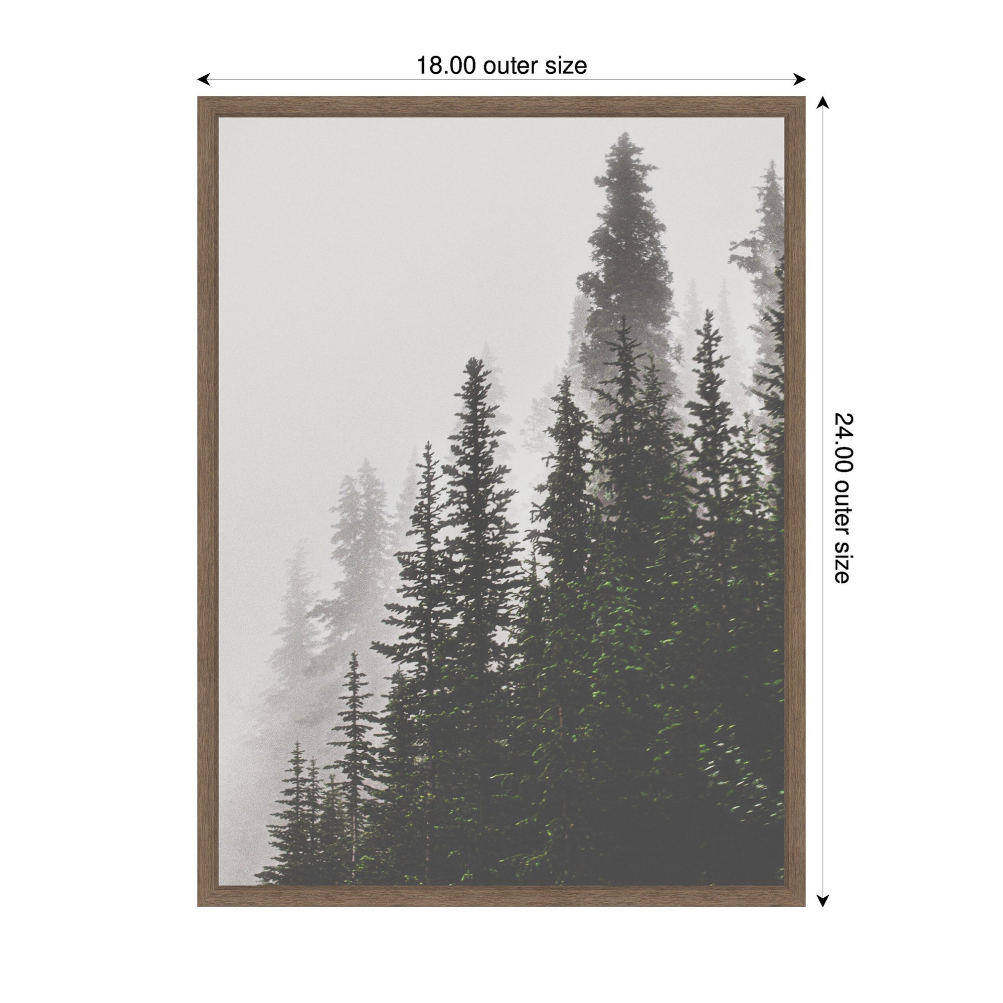 Sylvie Framed Canvas Tree Top Mountains by Alicia Abla