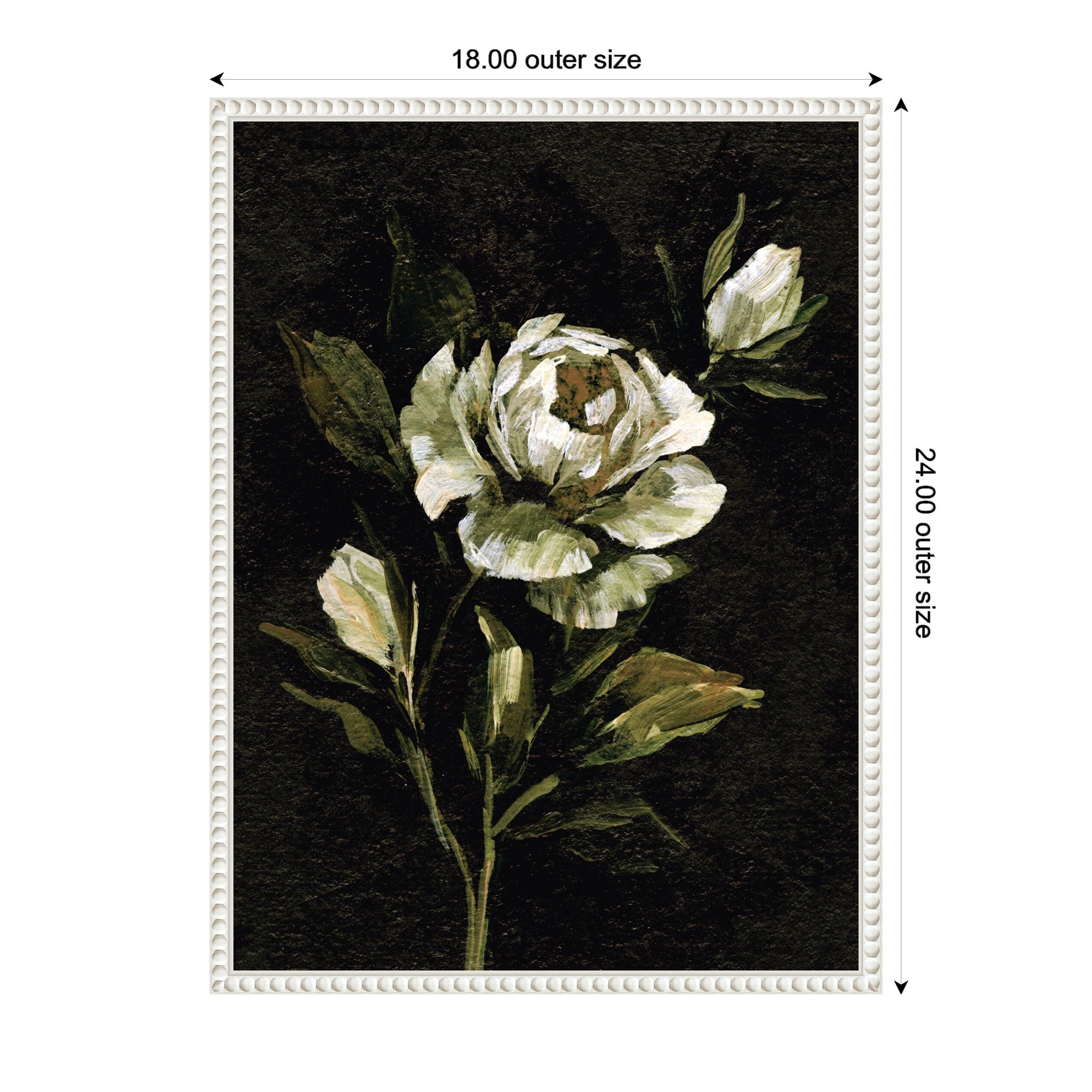 Sylvie Moody Floral 2 Framed Canvas by Annie Quigley