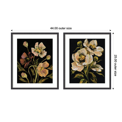 Moody Floral 5 & 8 2 Piece Framed Wall Art Print Set by Annie Quigley