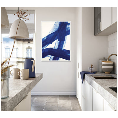 Cobalt Mark No.
3 by Amy Lighthall Framed Canvas Wall Art Print