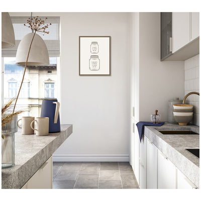 Kitchen Conversion Charts Pint Quart by The Creative Bunch Studio Framed Canvas Wall Art Print