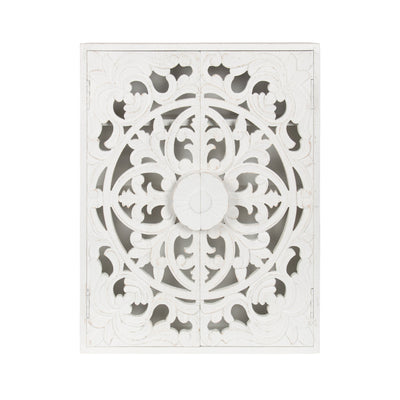 Saanvi Carved Wood Wall Cabinet