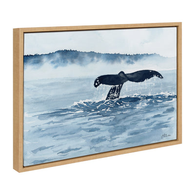 Sylvie Whale Watching Framed Canvas by kateandlaurel - main product image for Resin Society