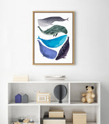Sylvie Whales Framed Canvas by Lida Larina by kateandlaurel - product image 7 for Resin Society