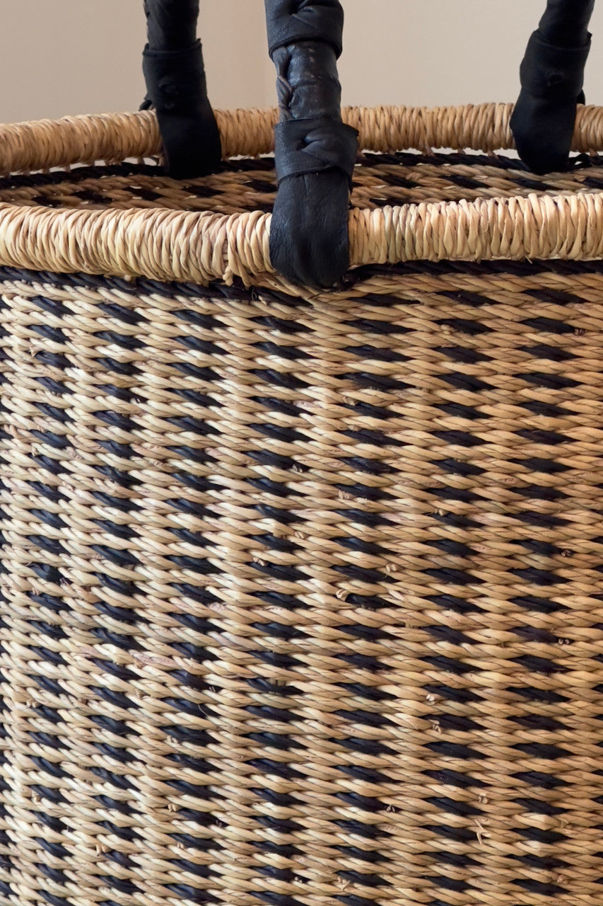 Hold Everything Hamper - Vertical Black Stripes by Mbare Ltd - product image 3 for Resin Society