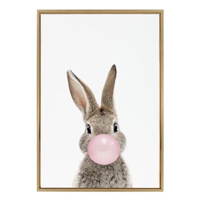 Sylvie Bubble Gum Bunny Framed Canvas by Amy Peterson Art Studio by kateandlaurel - product image 10 for Resin Society