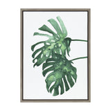 Sylvie Cheese Plant Leaves Framed Canvas by kateandlaurel - main product image for Resin Society