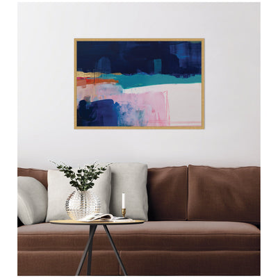 Blue Current No.
1 by Amy Lighthall Framed Canvas Wall Art Print