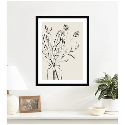 Protea Sketch No.
2 by Sara Berrenson Framed Wall Art Print