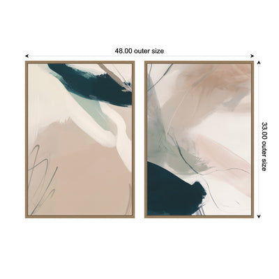 Marks No.
1 & No.
2 2 Piece Framed Canvas Wall Art Set by Amy Lighthall