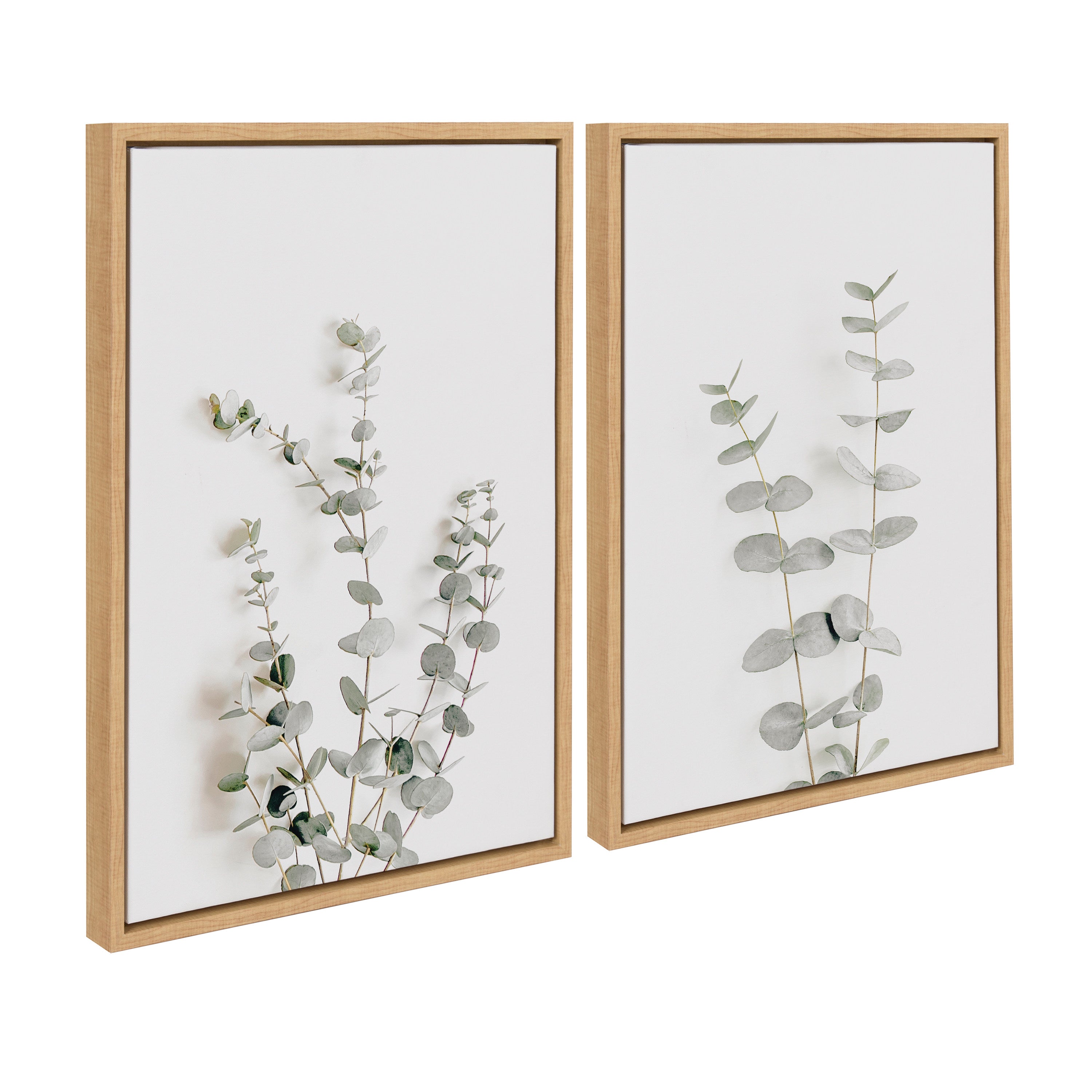 Sylvie Neutral Botanical Print No 3 and 4 Framed Canvas by The Creative by kateandlaurel - product image 15 for Resin Society