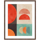 Framed wall art print titled Circles in Harmony No.
11 by Vitor Costa, showing geometric circle patterns in warm tones.