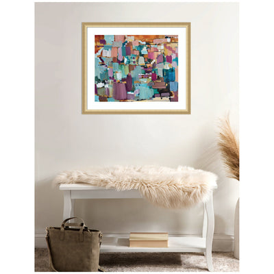 Framed Art Gemstones in Jewel Tones by Leah Nadeau