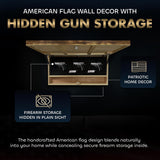American Flag Challenge Coin Display and Hidden Gun Cabinet by Bellewood Designs - product image 3 for Resin Society
