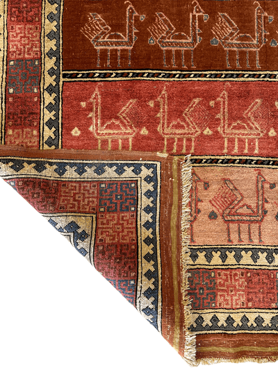 Decorative Silk Afghani Rug mid 20th Century 3’10”X5’10” by Rugistan - product image 3 for Resin Society