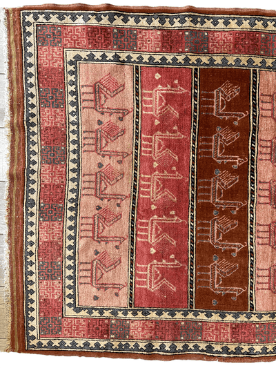 Decorative Silk Afghani Rug mid 20th Century 3’10”X5’10” by Rugistan - product image 4 for Resin Society