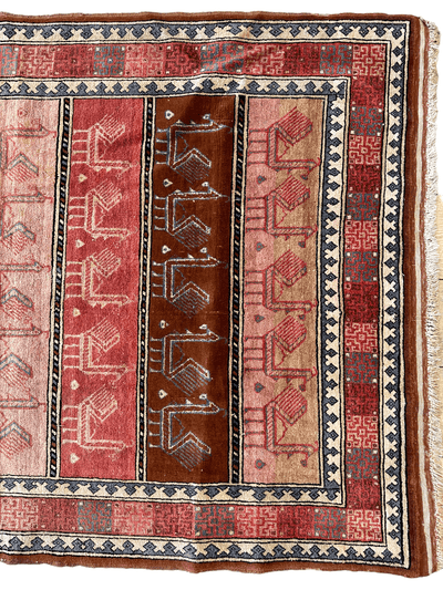 Decorative Silk Afghani Rug mid 20th Century 3’10”X5’10” by Rugistan - product image 5 for Resin Society