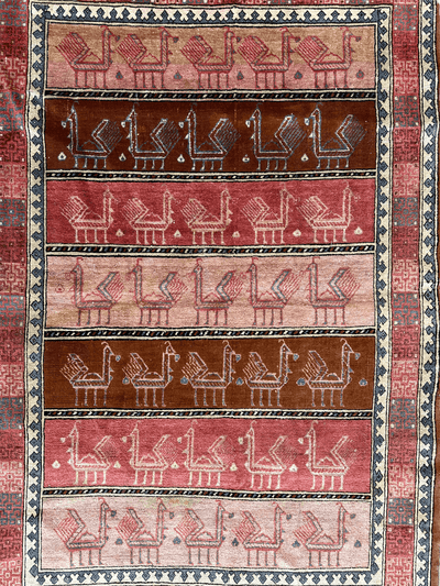 Decorative Silk Afghani Rug mid 20th Century 3’10”X5’10” by Rugistan - product image 6 for Resin Society