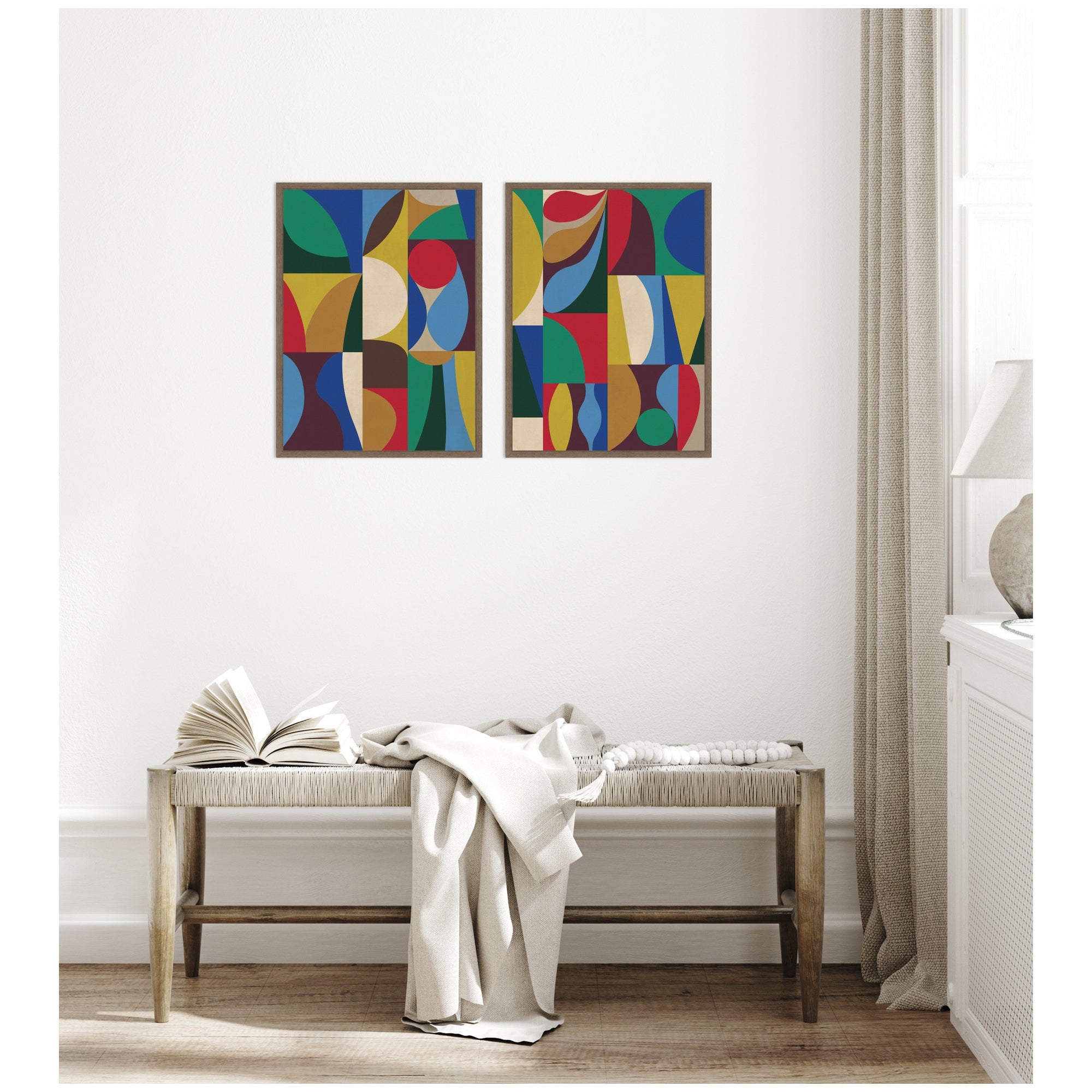 Abstract Deep 2 Piece Framed Canvas Wall Art Set by Rachel Lee