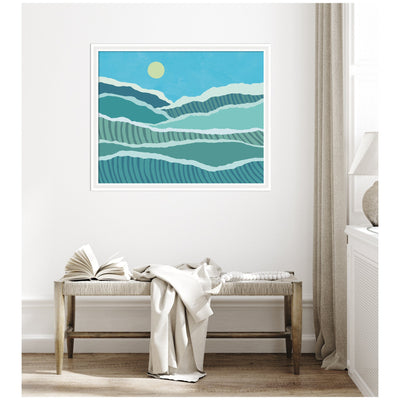 Framed Art Abstract Waves by Rachel Lee