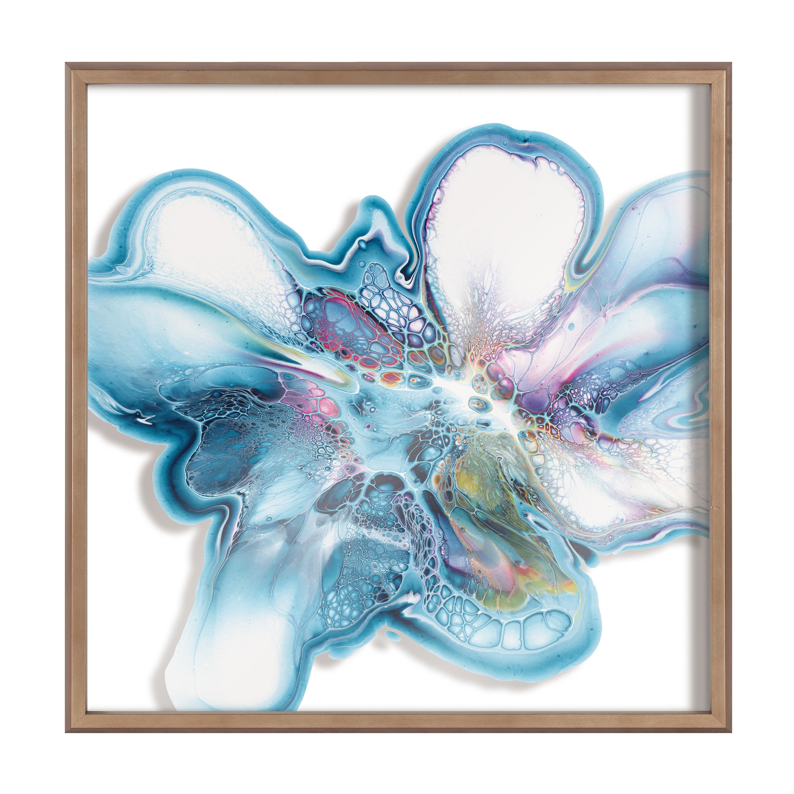 Blake Indigo Blooms Framed Printed Art by Xizhou Xie