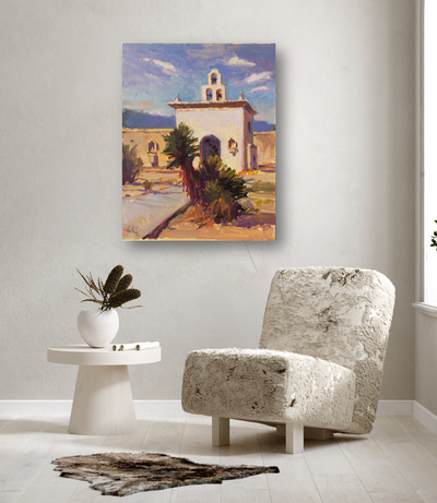 Desert Chapel Artist Enhanced Canvas Print