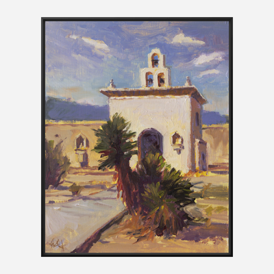 Desert Chapel Artist Enhanced Canvas Print