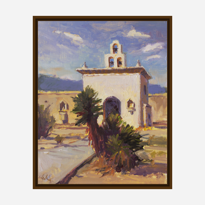 Desert Chapel Artist Enhanced Canvas Print