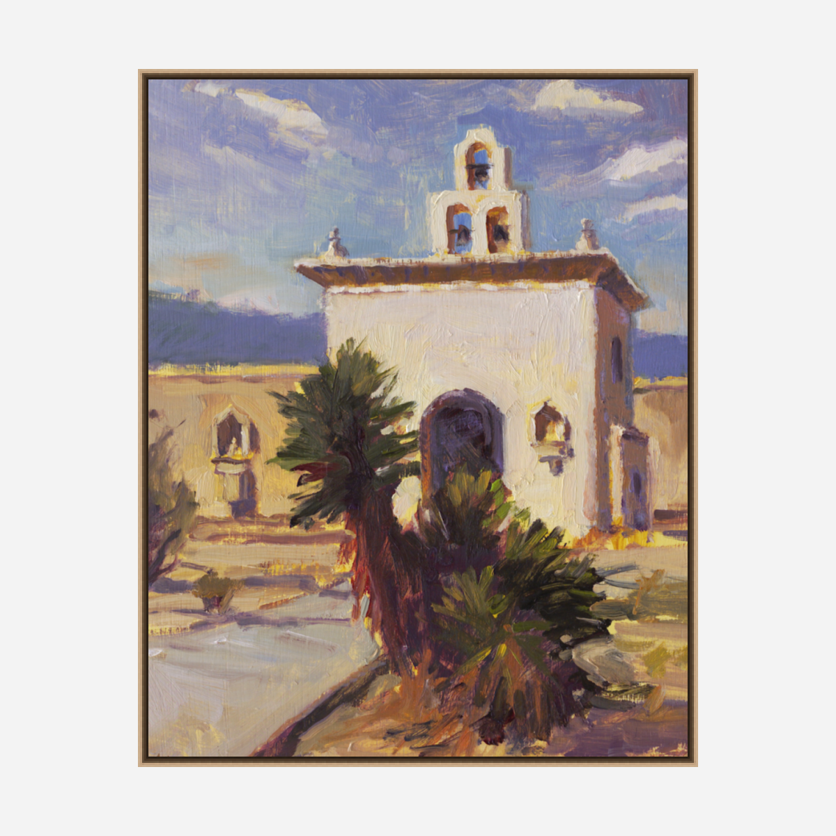 Desert Chapel Artist Enhanced Canvas Print