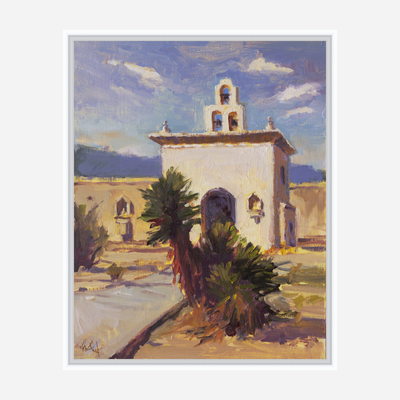 Desert Chapel Artist Enhanced Canvas Print